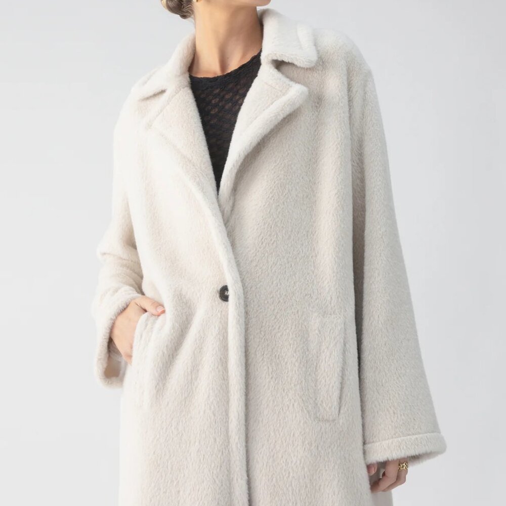 Sanctuary Cream coat with pockets medium #teddycoat